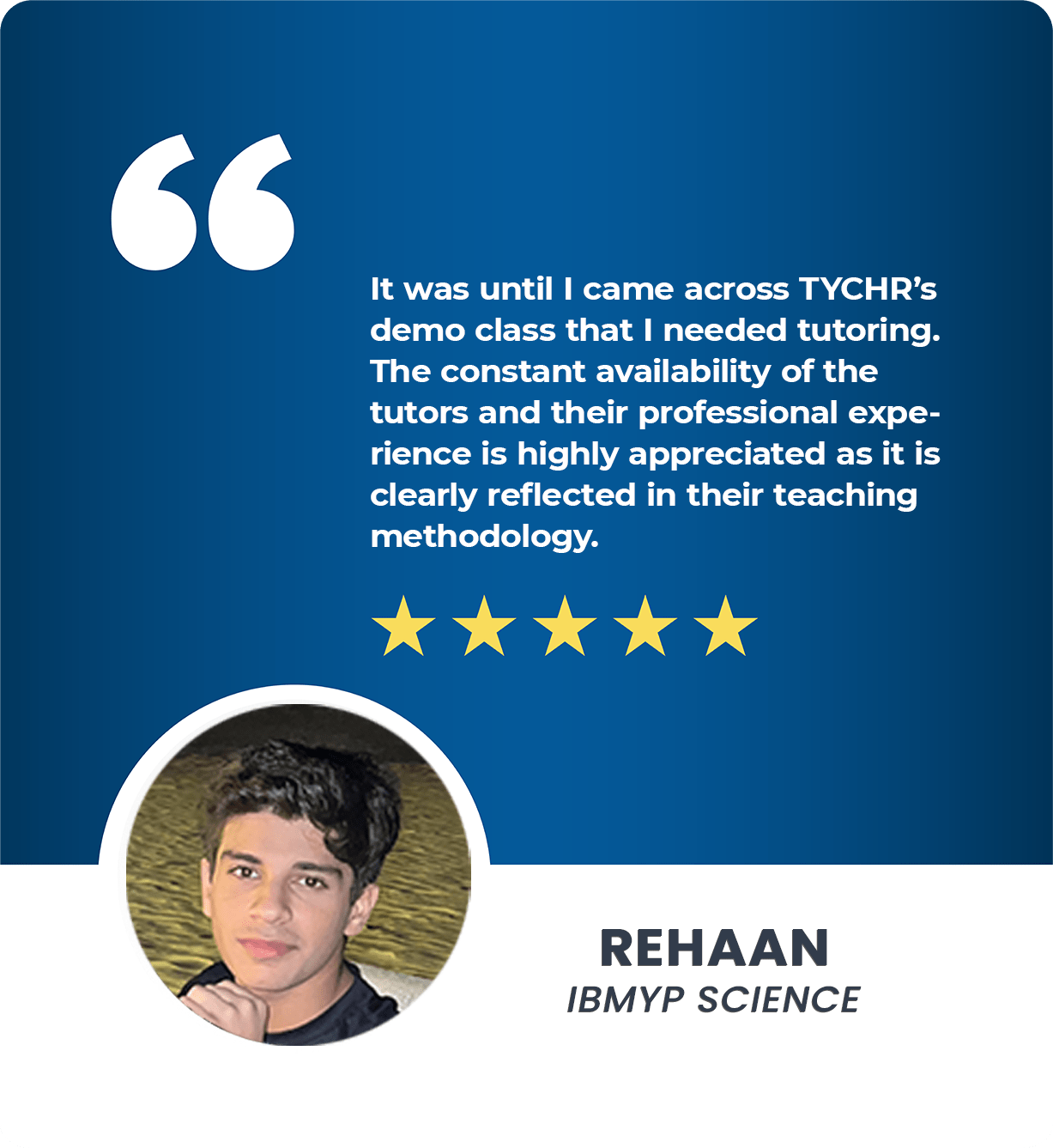 REHAAN IBMYP SCIENCES